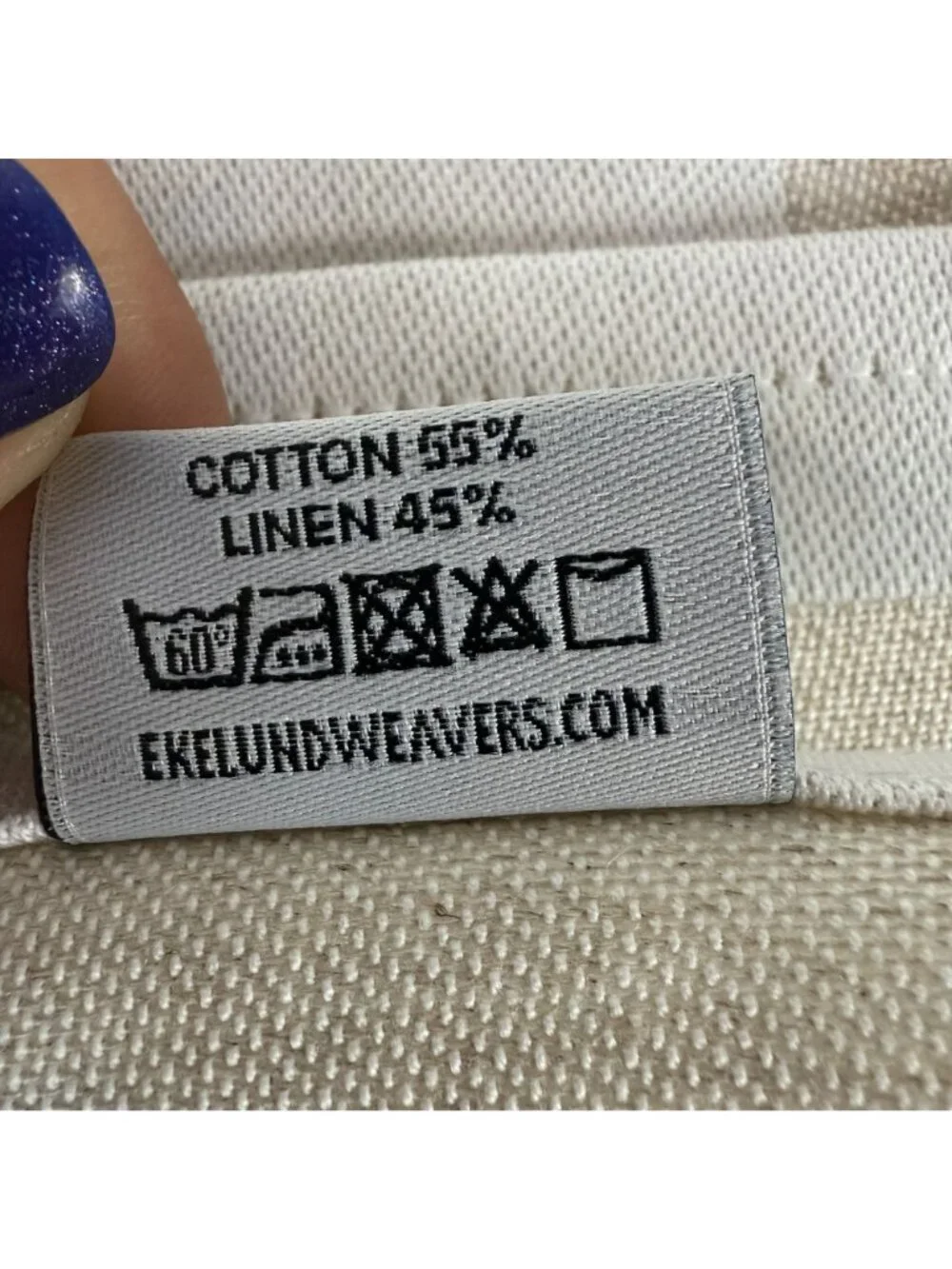 Ekelund Beige Sea Life Cotton Linen Table Runner 15 x 26 Neutrals